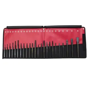 Mayhew 61050 Punch and Chisel Kit, Black Oxide Finish 24pc