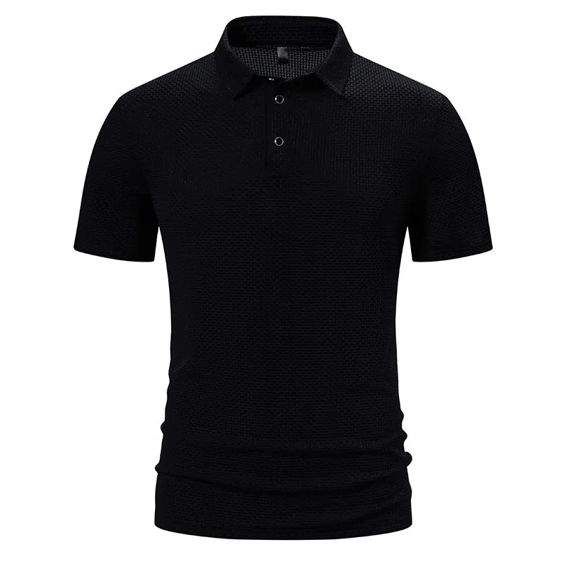 Men Turnover Collar Short Sleeves T-Shirt