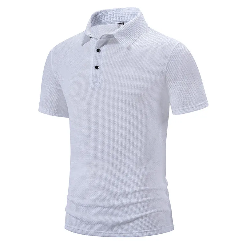 Men Turnover Collar Short Sleeves T-Shirt