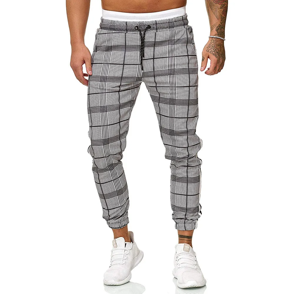 Men's Plaid & Stripe Drawstring Pants