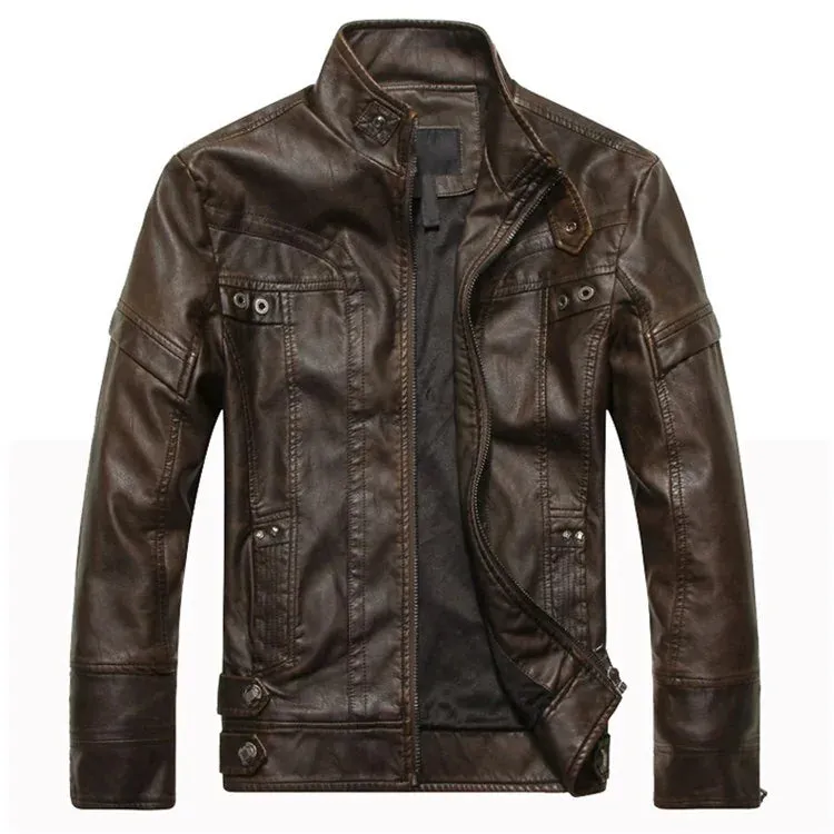 Men's Premium Zipper Leather Jacket