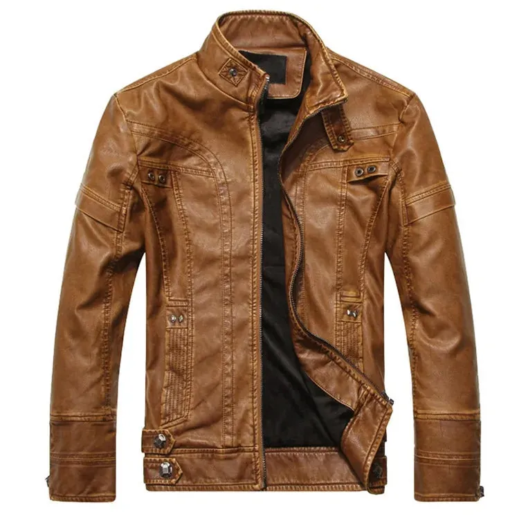 Men's Premium Zipper Leather Jacket