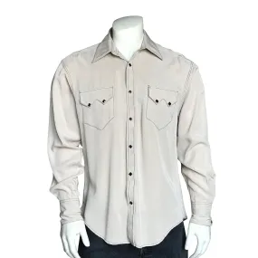 Men's Sueded Tencel Ivory Western Shirt