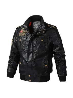 Men's Vintage PU Leather Motorcycle Jacket