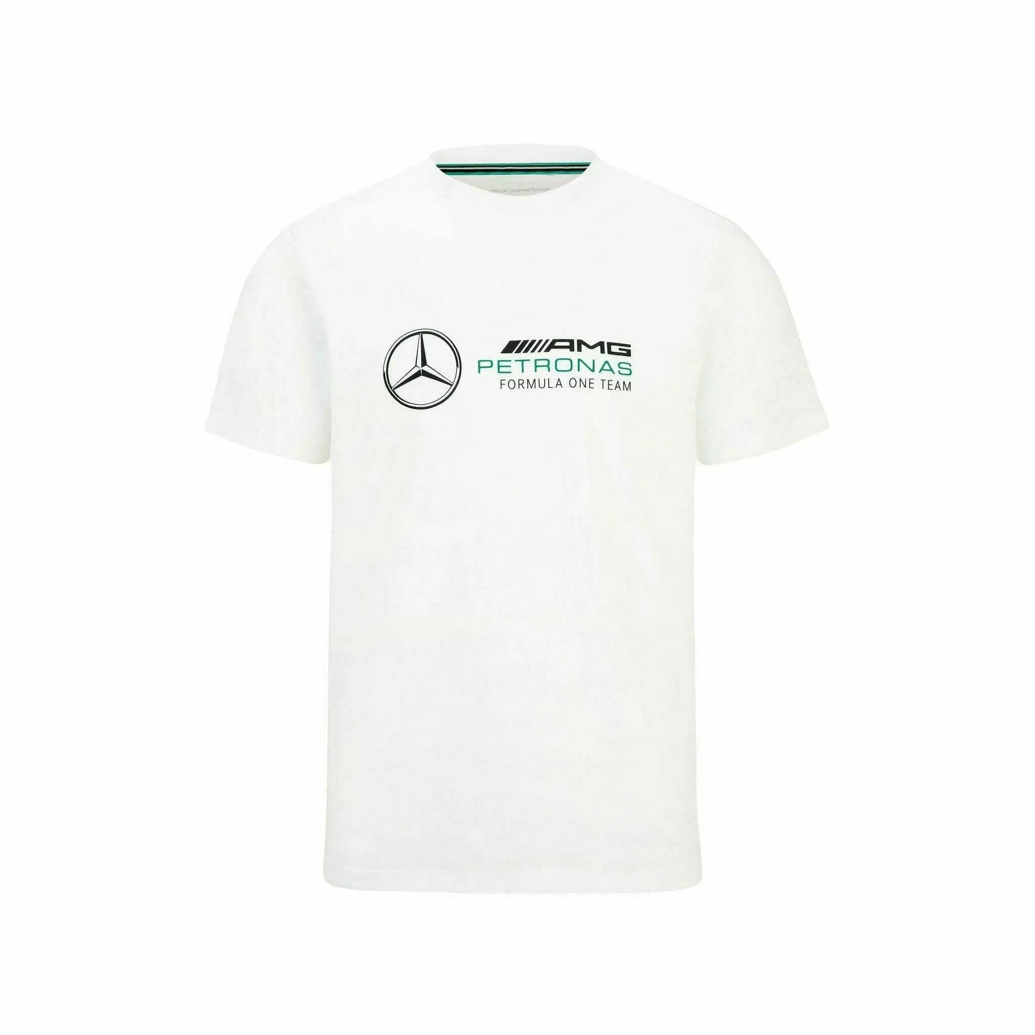 Mercedes Benz AMG Petronas F1 Unisex Large Logo T-Shirt - Black/Gray/White