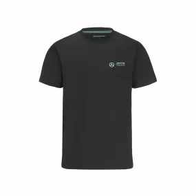 Mercedes Benz AMG Petronas F1 Unisex Small Logo T-Shirt - Black/Gray