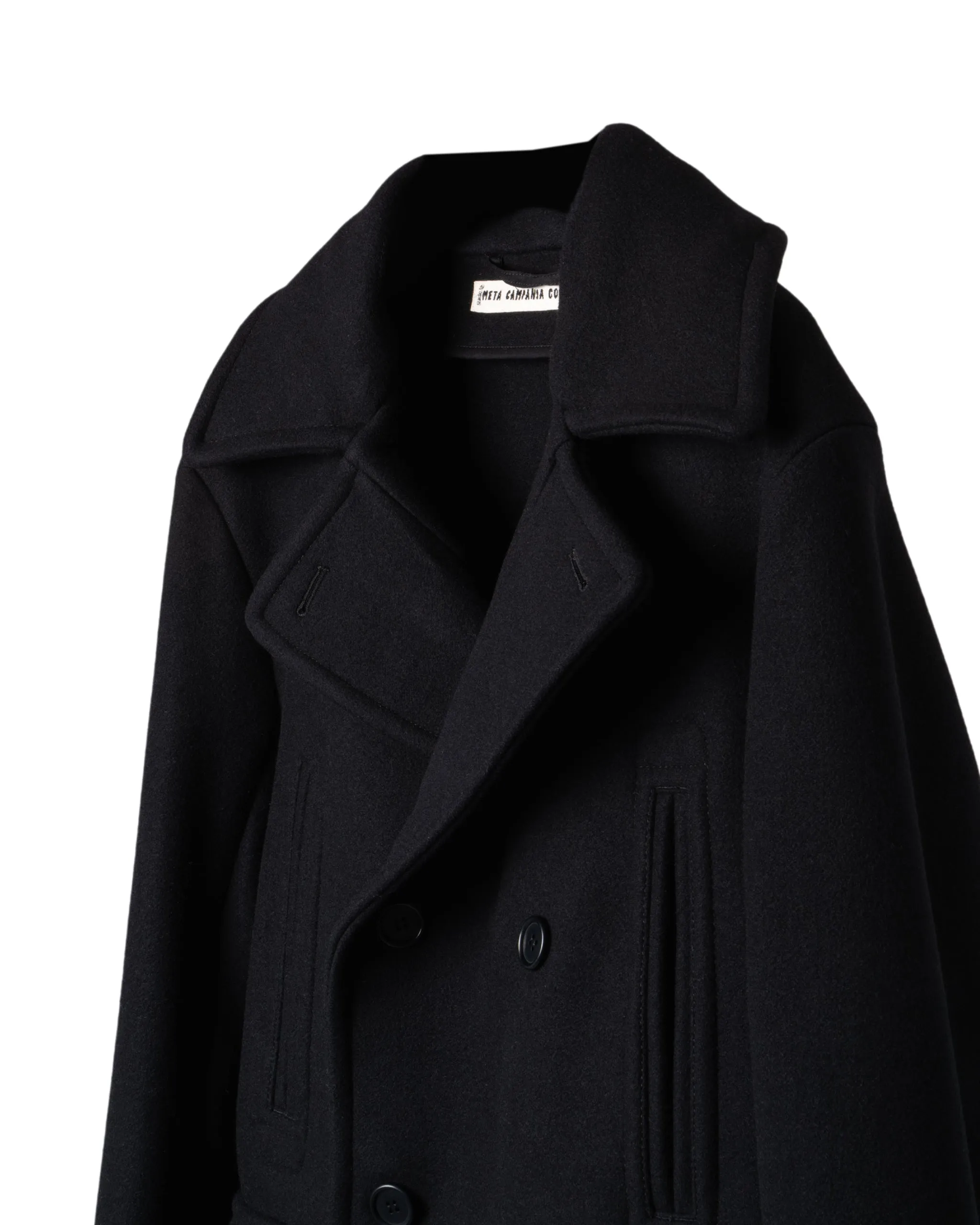 META CAMPANIA COLLECTIVE | BOILED WOOL PEACOAT JACKET