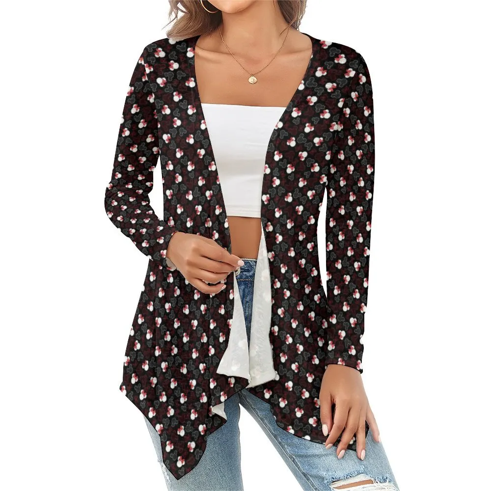 Mickey And Minnie Dots Women's Short Cardigan