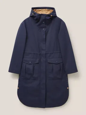 Millie waterproof coat in Navy multi