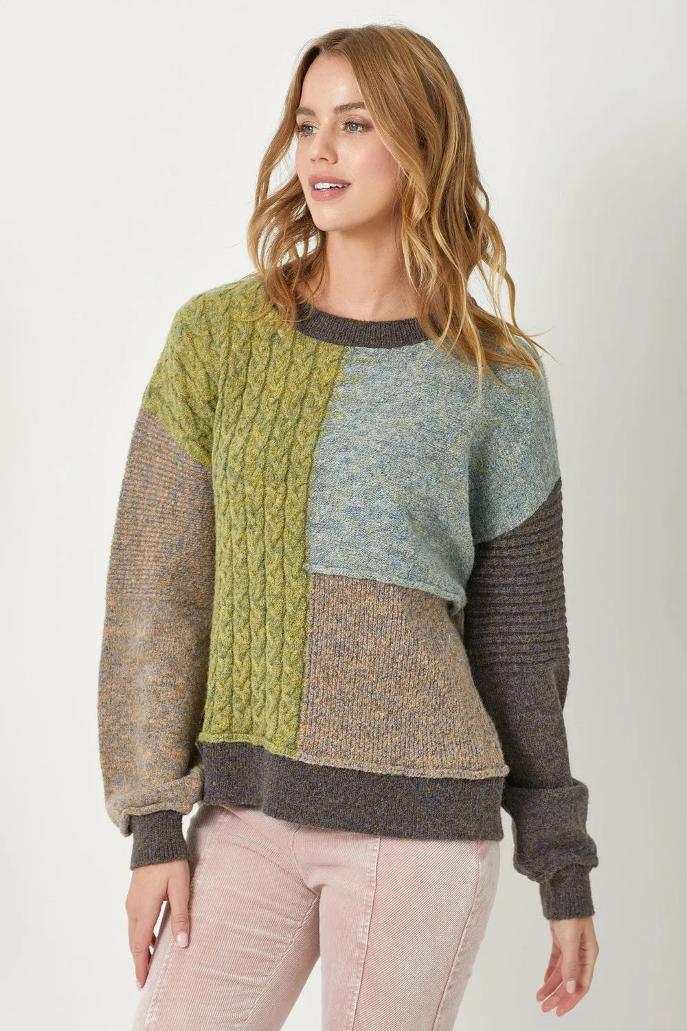 Mixed Weave Pullover Sweater