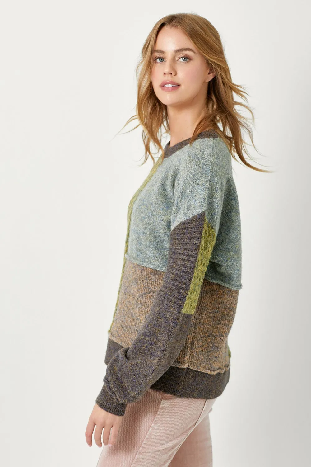 Mixed Weave Pullover Sweater