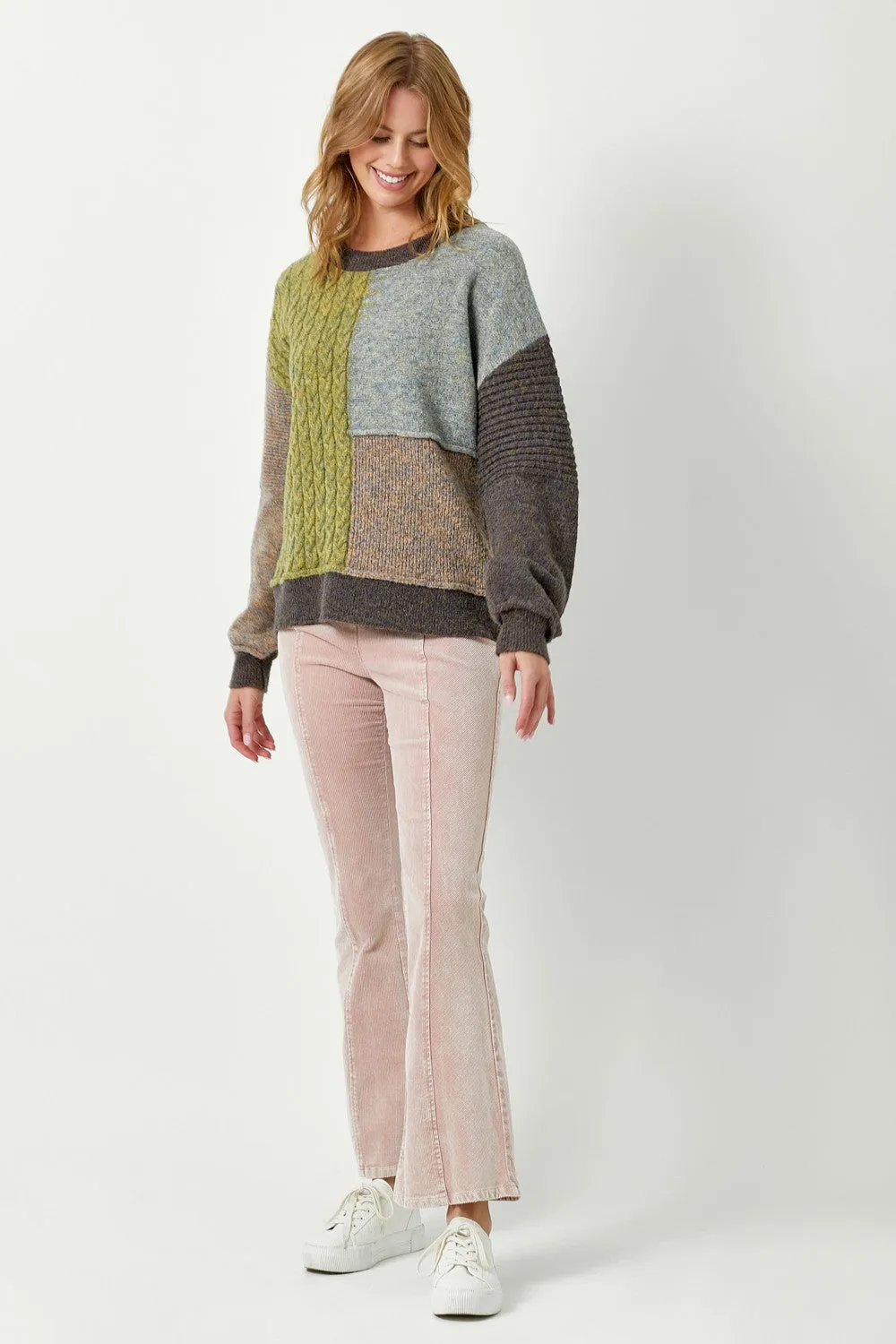 Mixed Weave Pullover Sweater