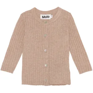 Molo Oatmeal Melange Georgette Cardigan