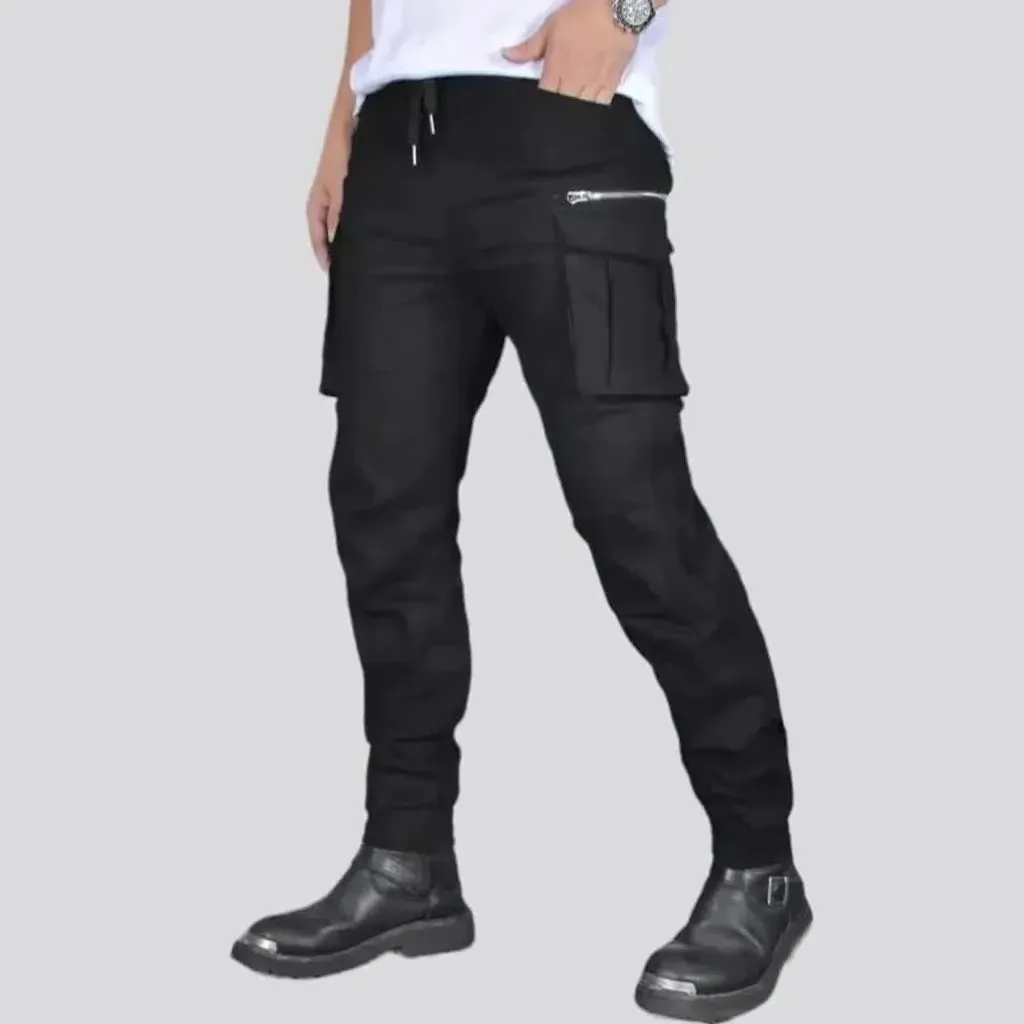 Monochrome men's biker jeans