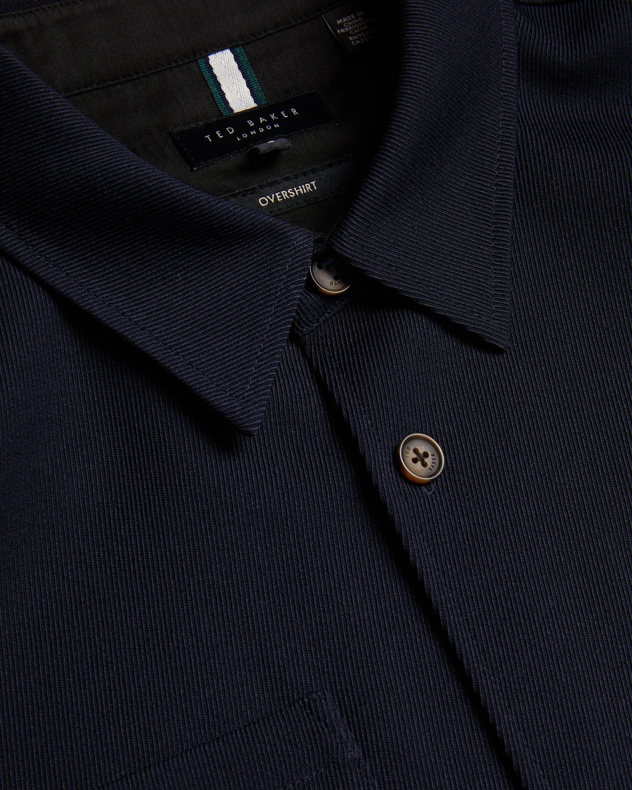 Nalfans Ls Wool Blend Twill Over Shirt Navy