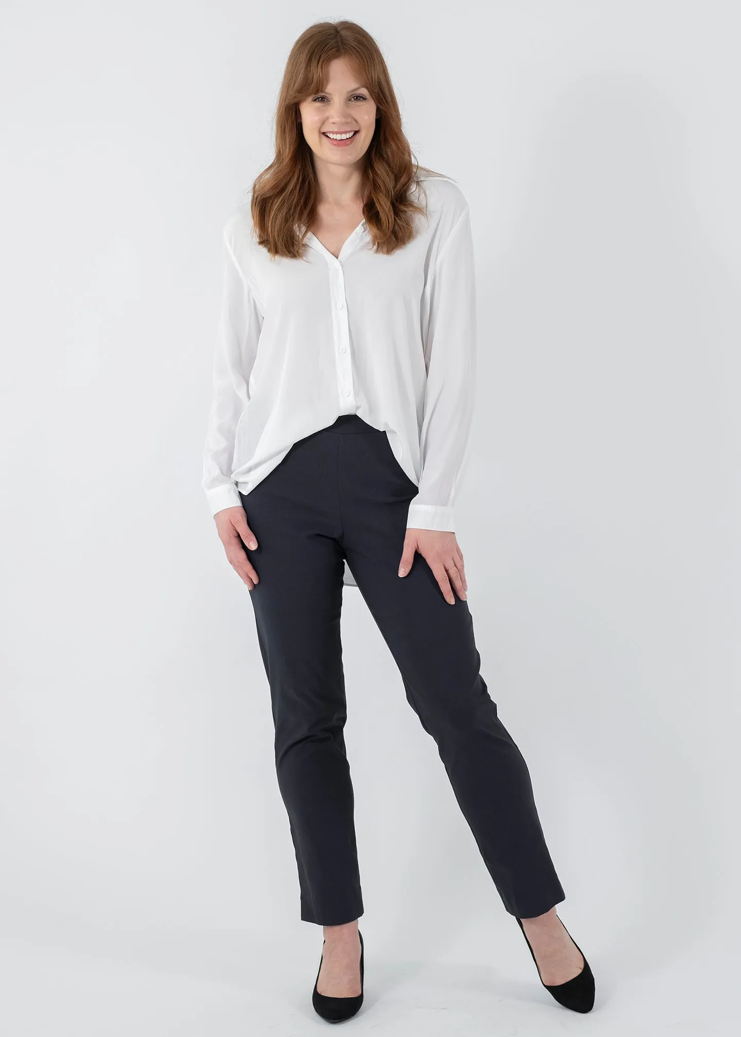 Narrow Miracle Bengaline Pants in French Navy