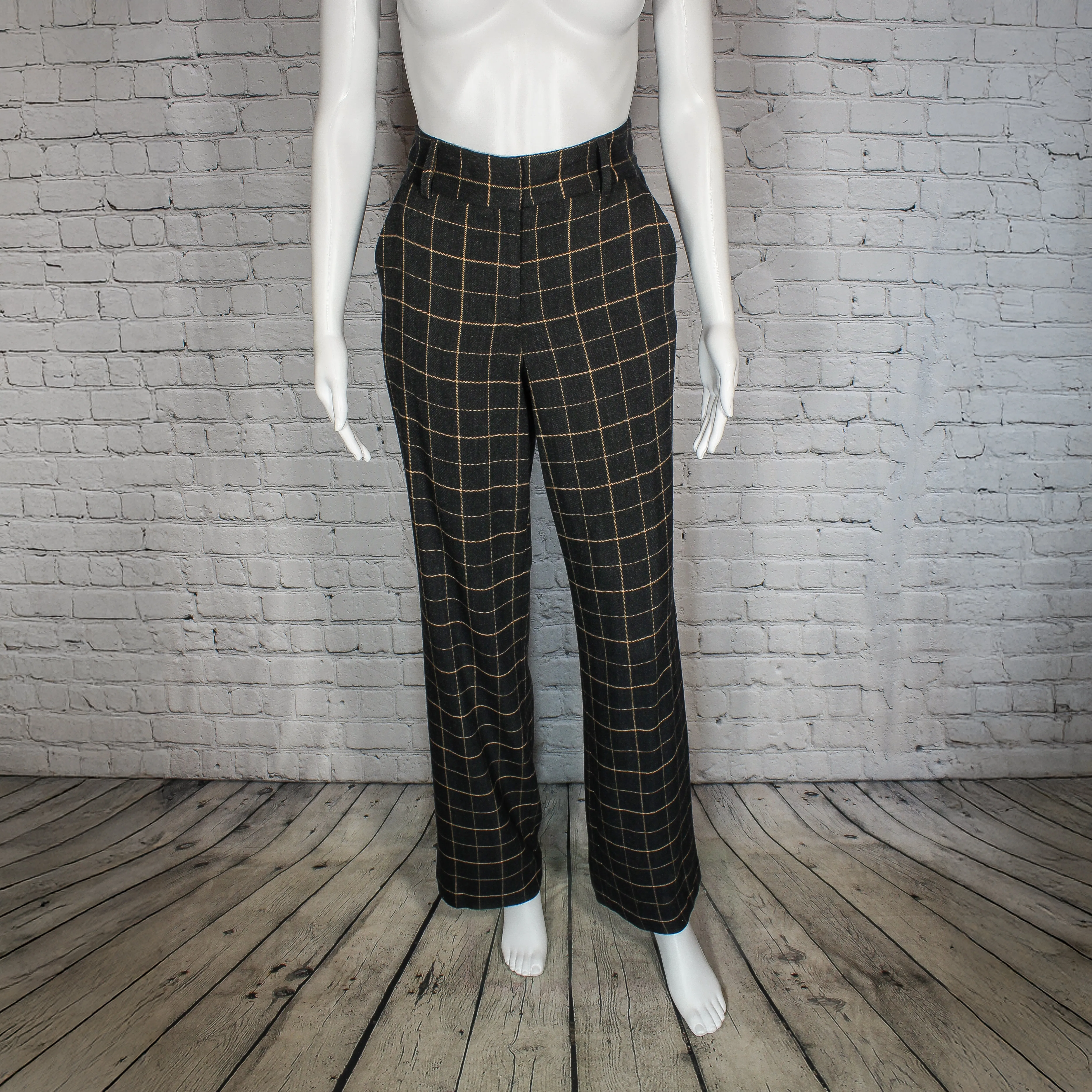 NEW! Juliette Pant in Black with Tan Windowpane Check by Drew