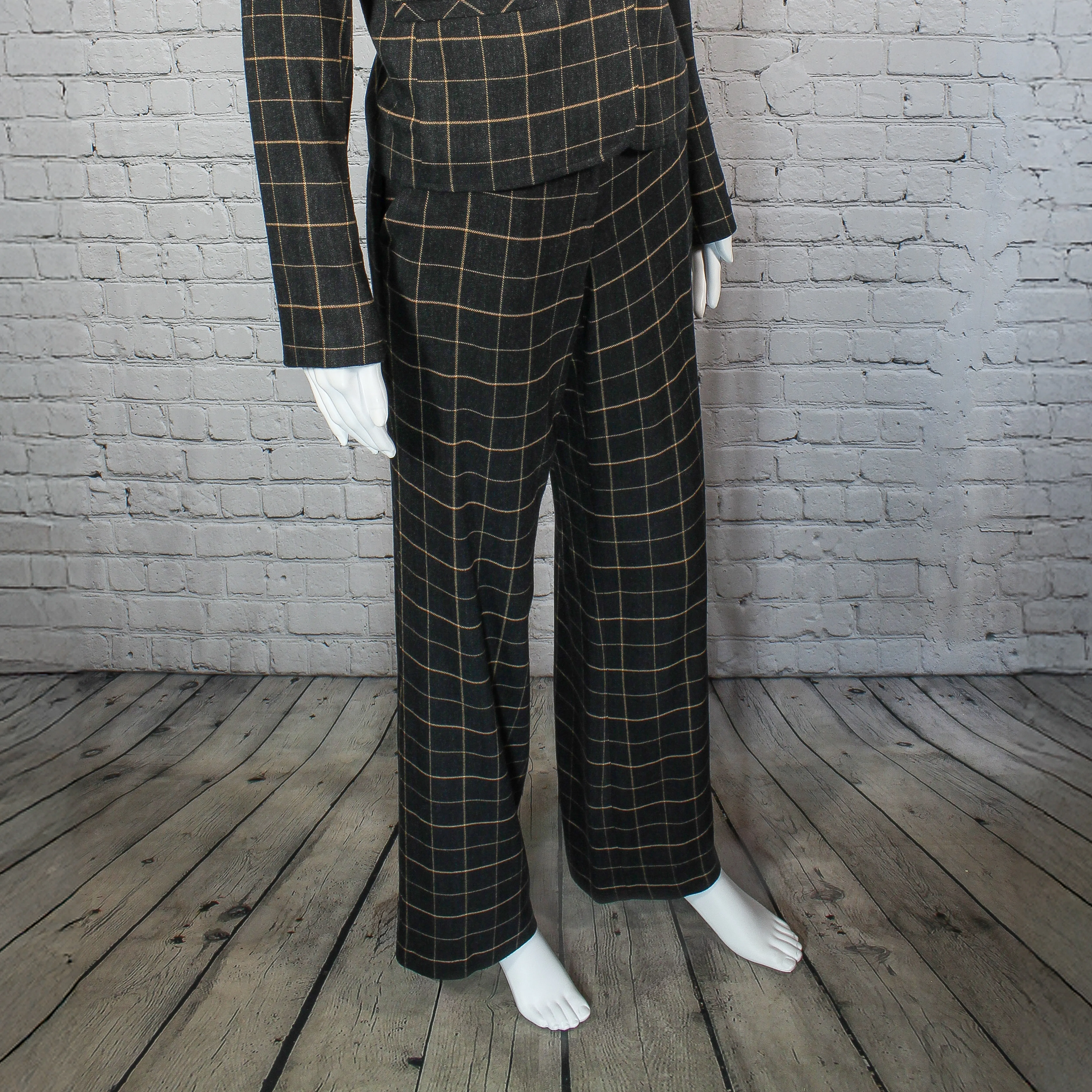 NEW! Juliette Pant in Black with Tan Windowpane Check by Drew