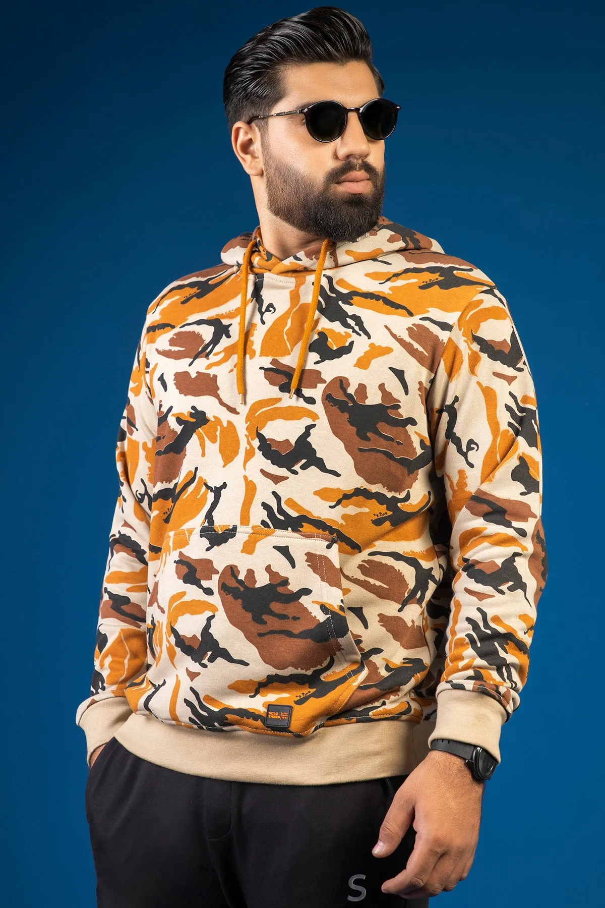 Nomad & Orange Camo Pullover Hoodie (Plus Size) - W23 - MH0065P