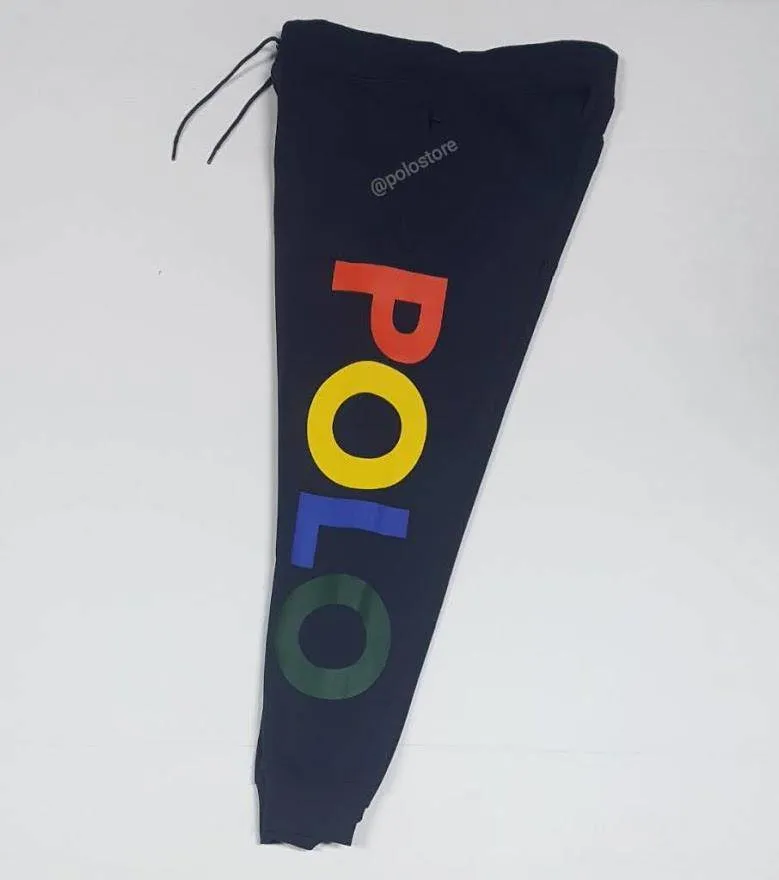 Nwt Polo Ralph Lauren Navy Polo 67 Spellout Joggers