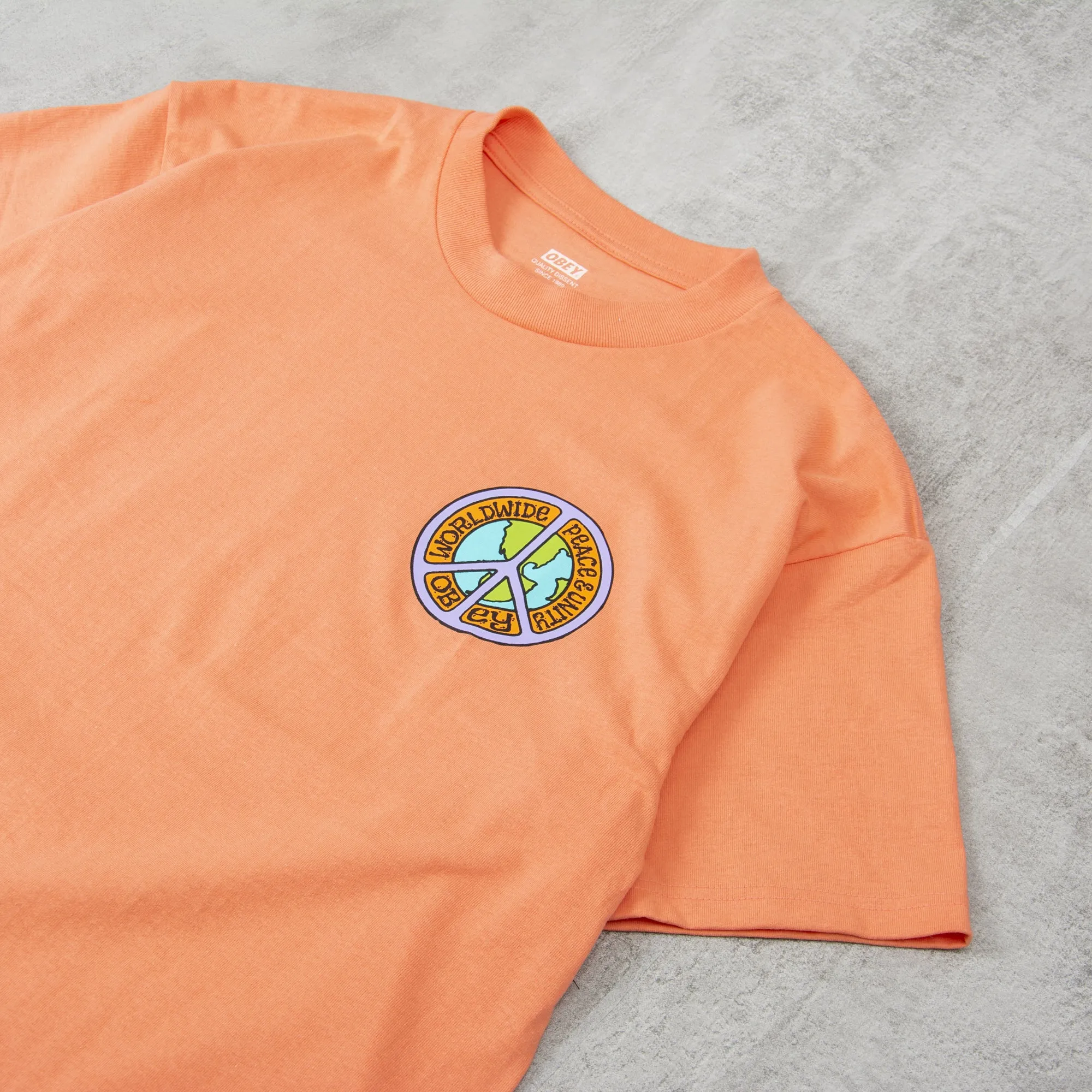 Obey Peace And Unit Tee - Citrus