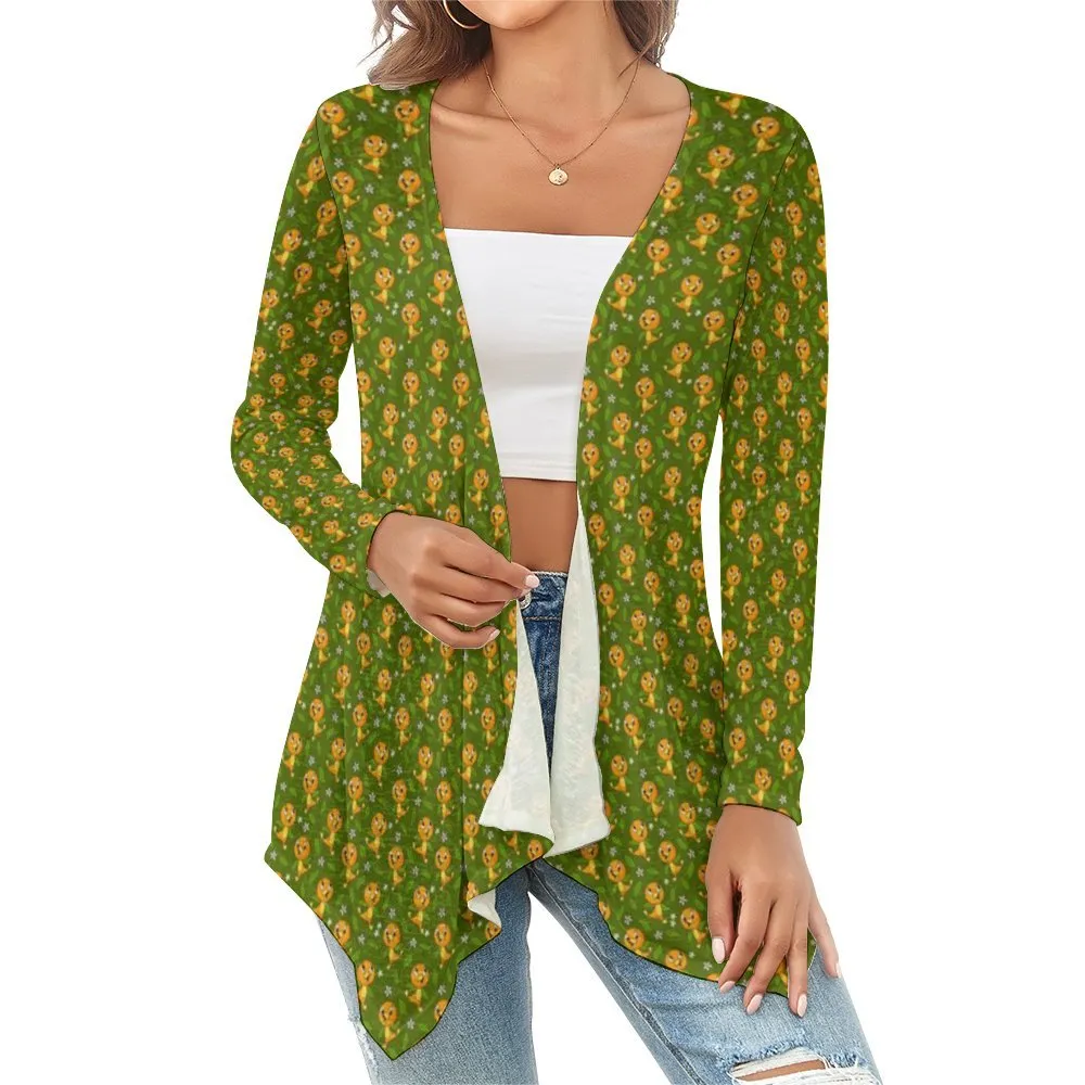 Orange Bird Women's Short Cardigan