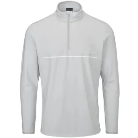 Oscar Jacobson Darwin 1/4 Zip Pullover - Lunar Grey/White