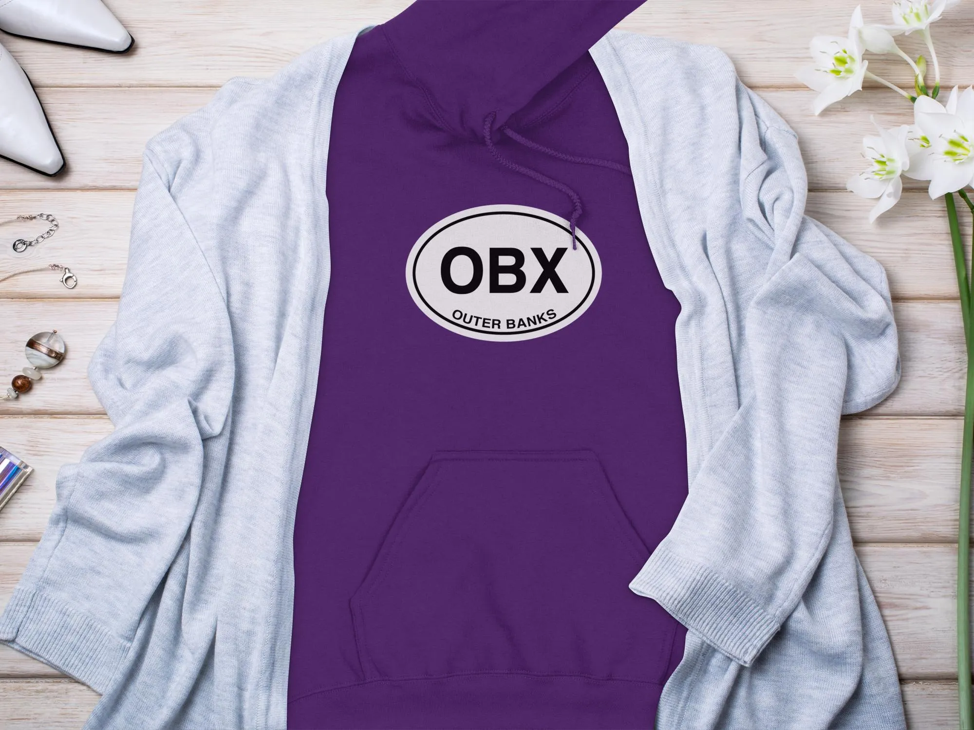 Outer Banks Mens Hoodie - Coastal Comfort for OBX Explorers