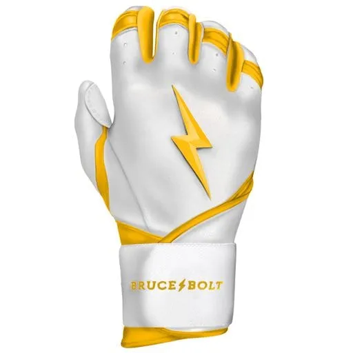 PREMIUM PRO CHROME Series Long Cuff Batting Gloves | YELLOW