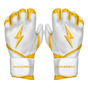 PREMIUM PRO CHROME Series Long Cuff Batting Gloves | YELLOW