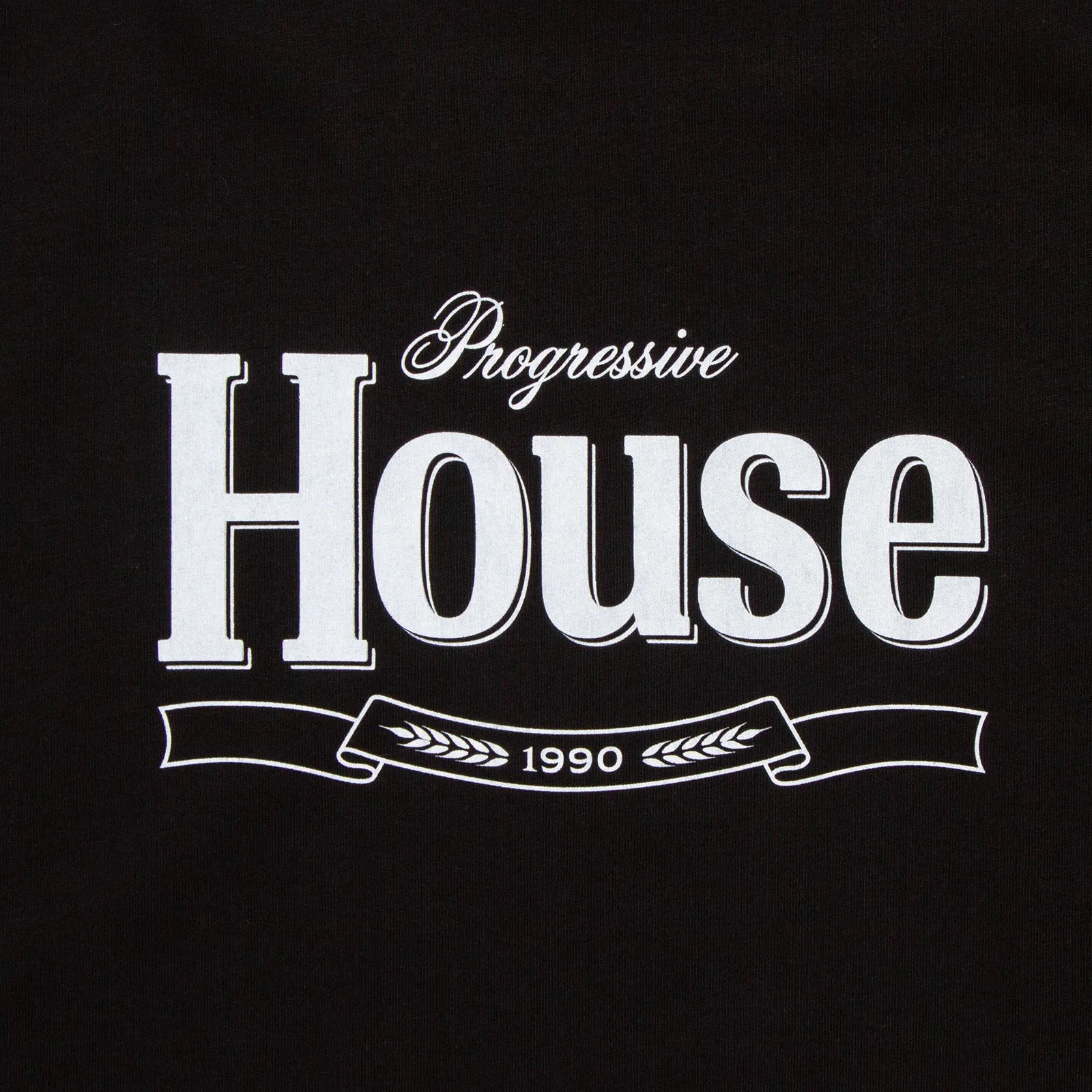 Progressive House Front Print - Tshirt - Black