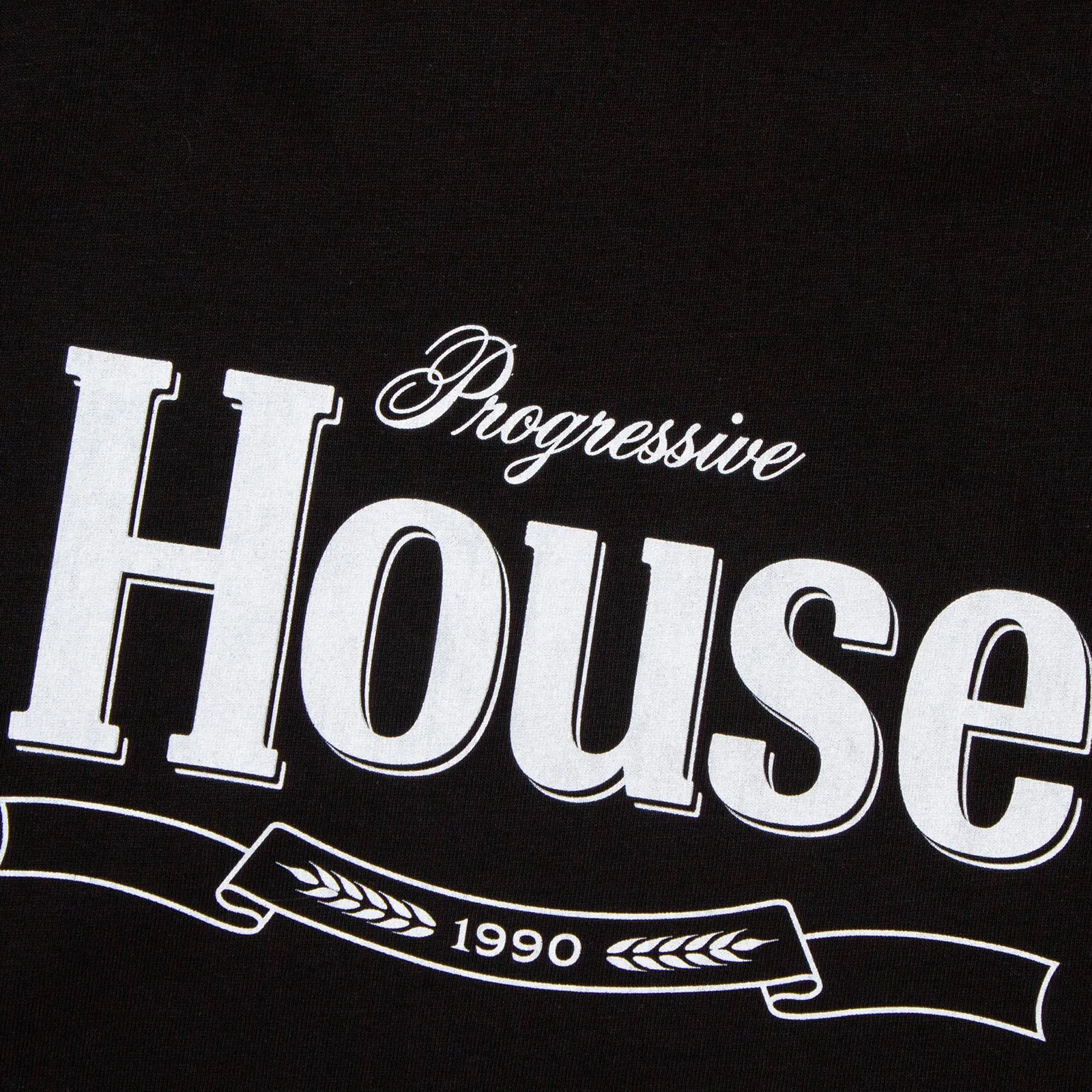 Progressive House Front Print - Tshirt - Black