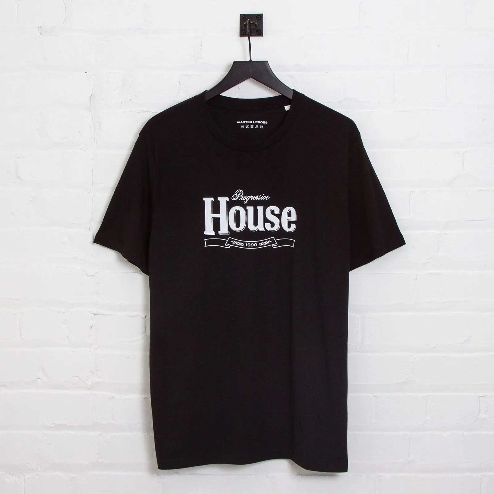 Progressive House Front Print - Tshirt - Black