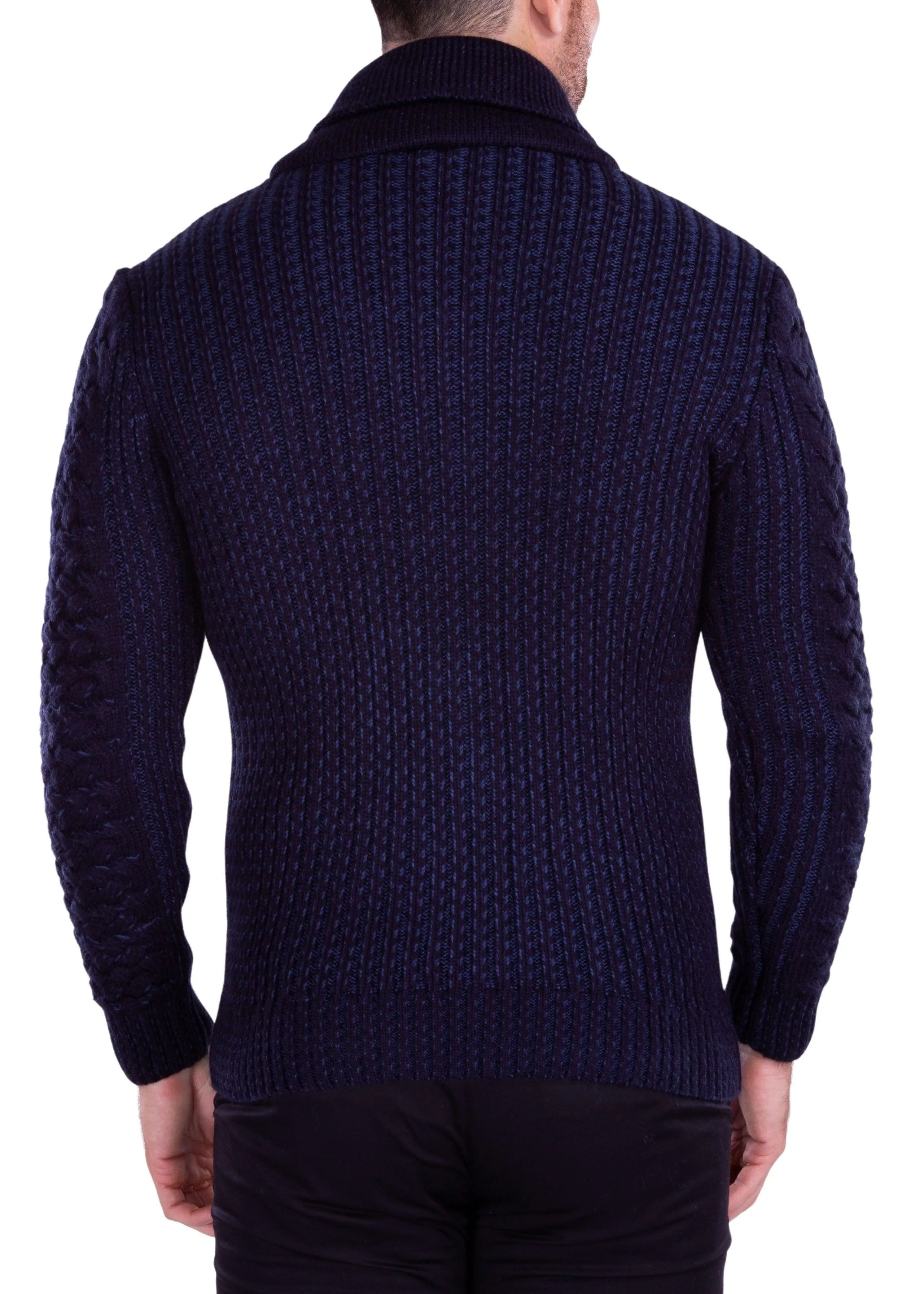 Quarter Zip Pullover Sweater Navy