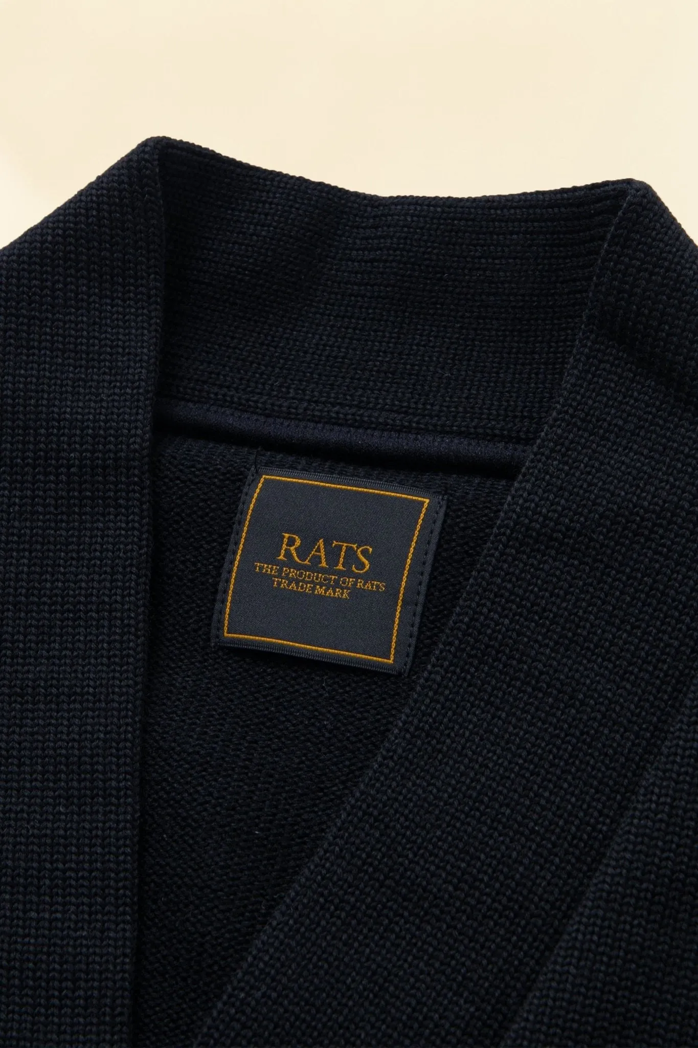 Rats Lettered Cardigan - Black