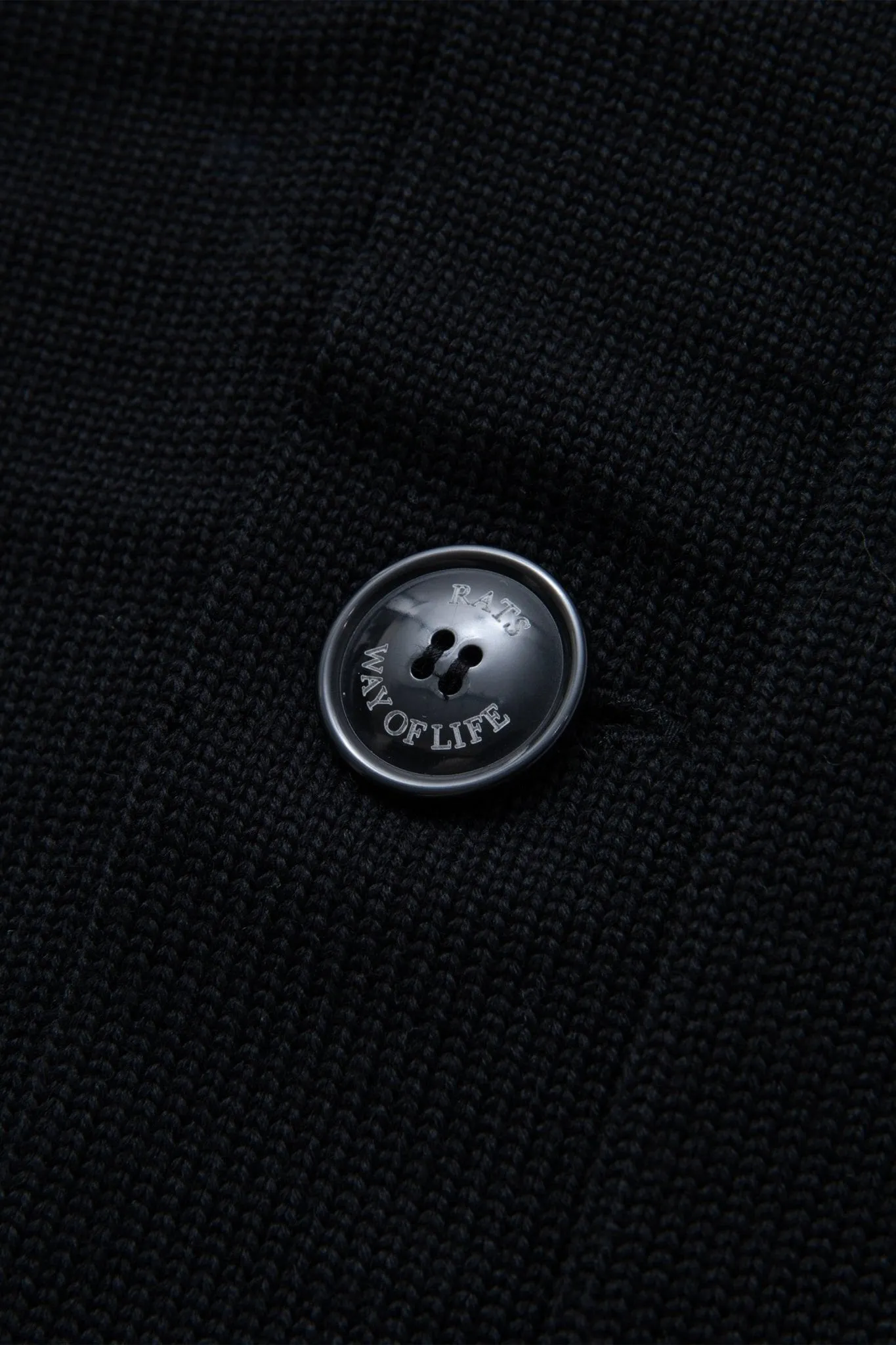 Rats Lettered Cardigan - Black