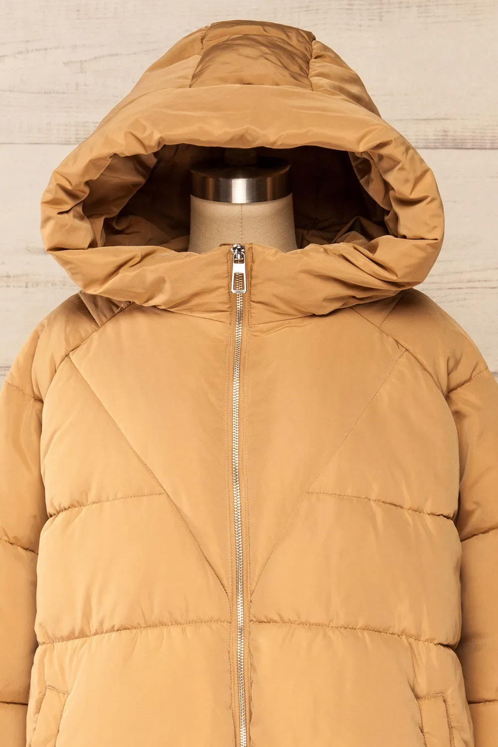 Reda Beige | Short Puffer Coat