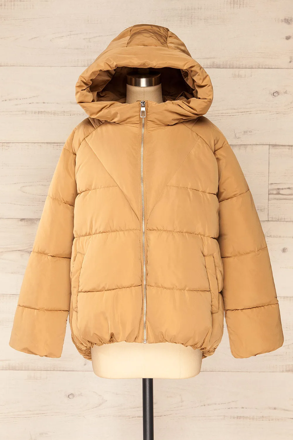 Reda Beige | Short Puffer Coat