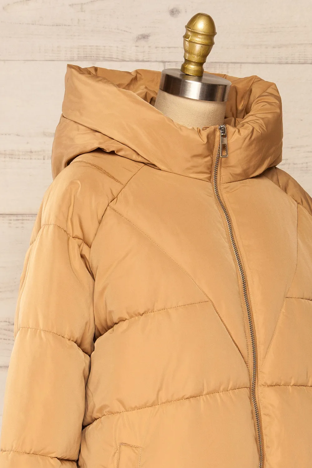 Reda Beige | Short Puffer Coat