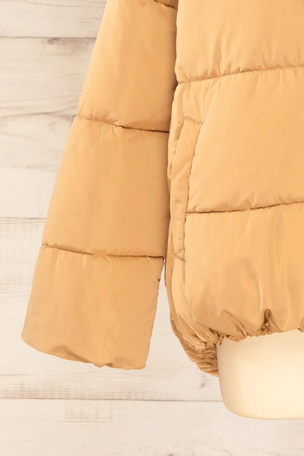 Reda Beige | Short Puffer Coat