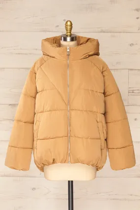 Reda Beige | Short Puffer Coat