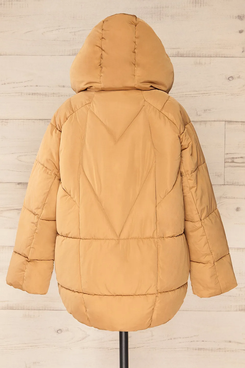 Reda Beige | Short Puffer Coat