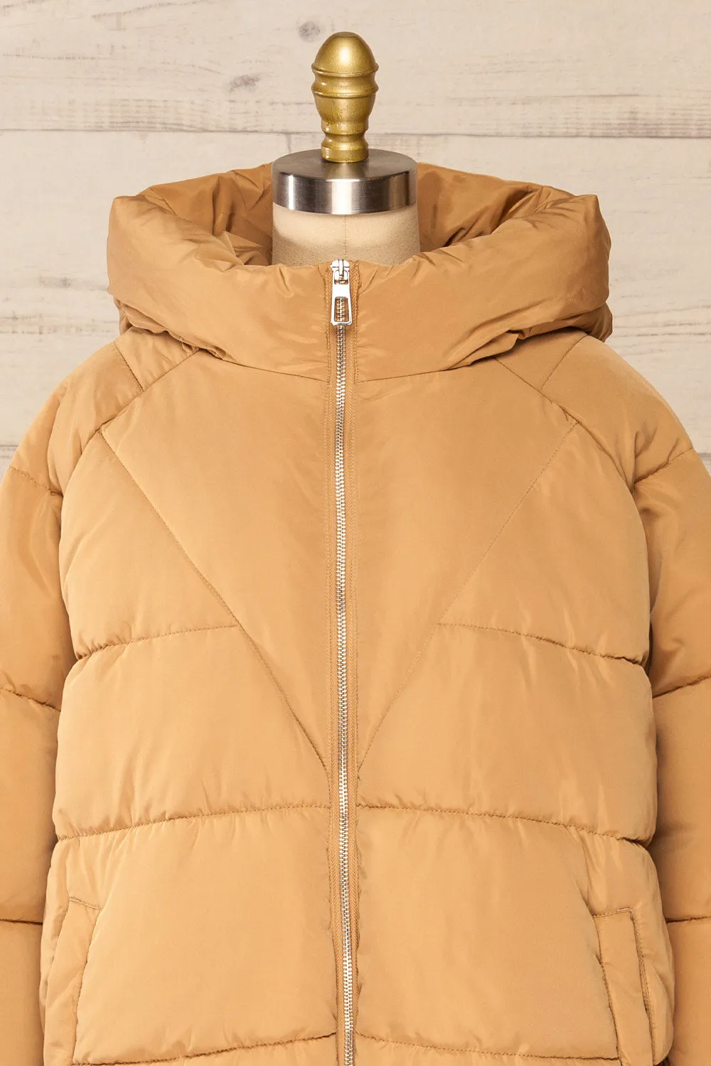 Reda Beige | Short Puffer Coat