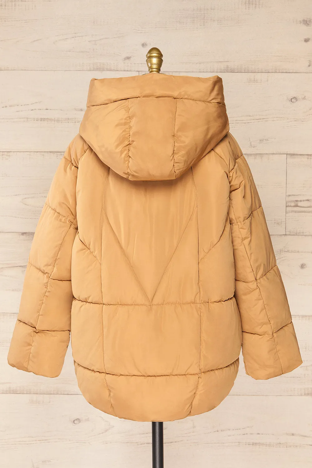 Reda Beige | Short Puffer Coat