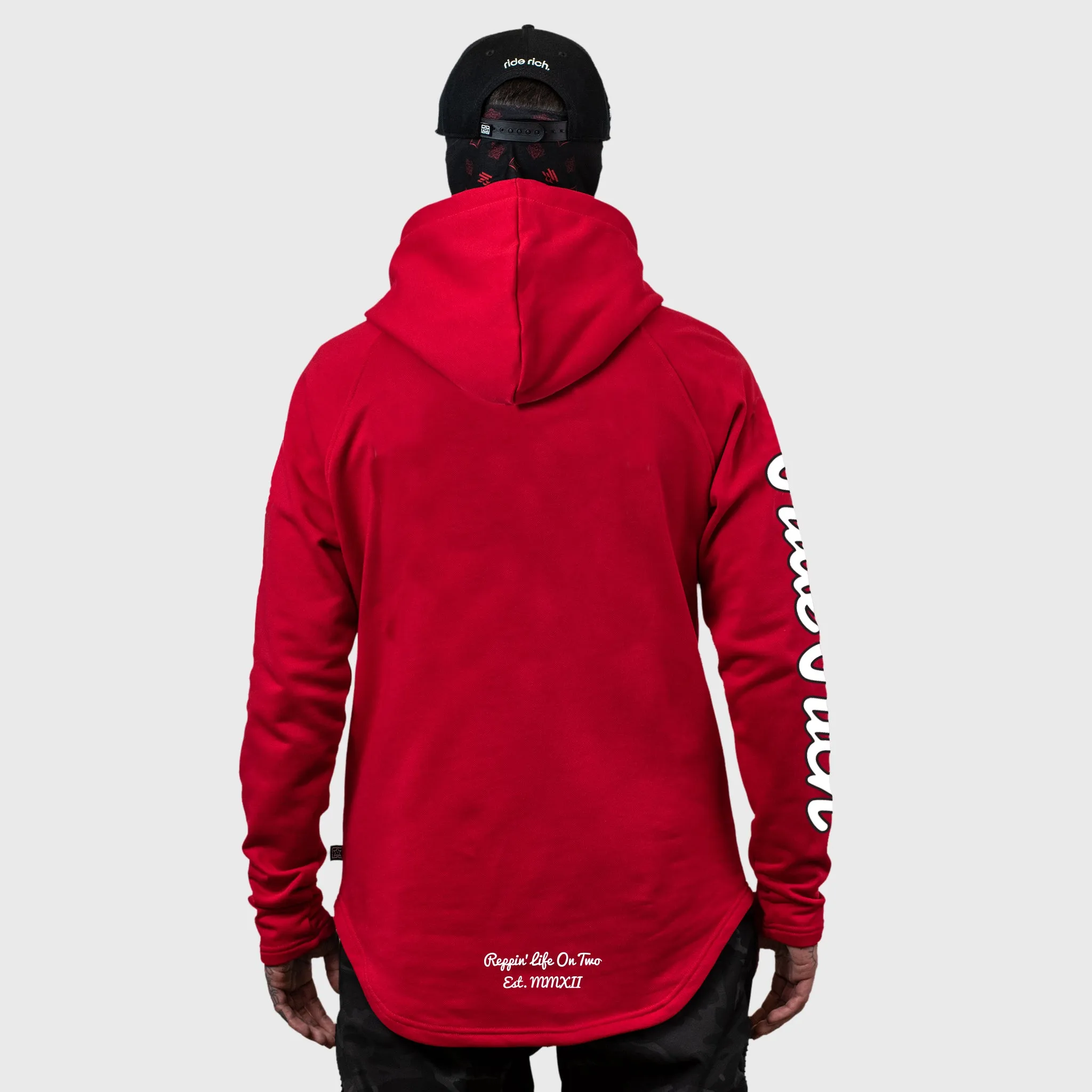 Rep Life On Two Scoop Pullover Hoodie {Red}