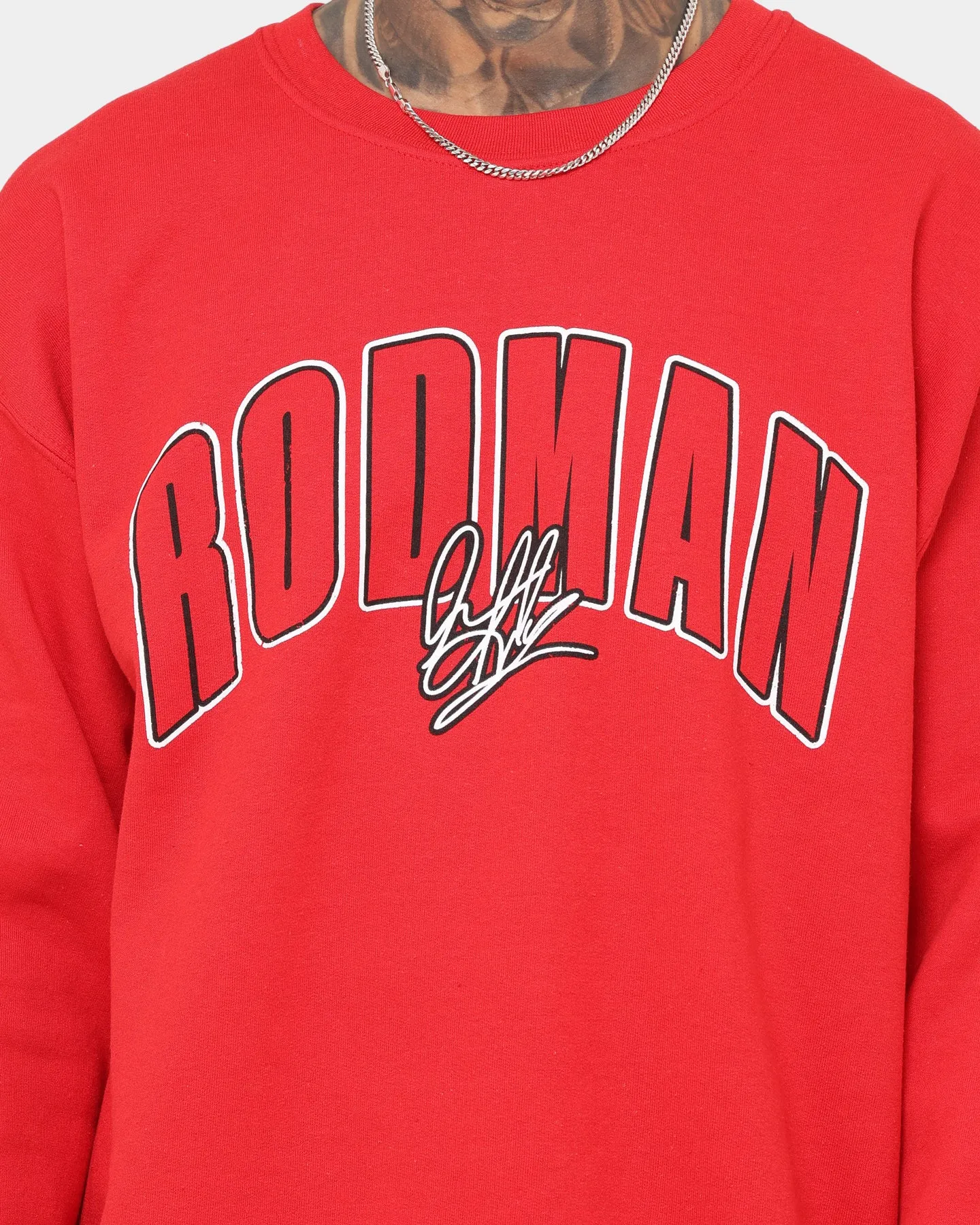 Rodman Brand Rodman Stats Crewneck Red