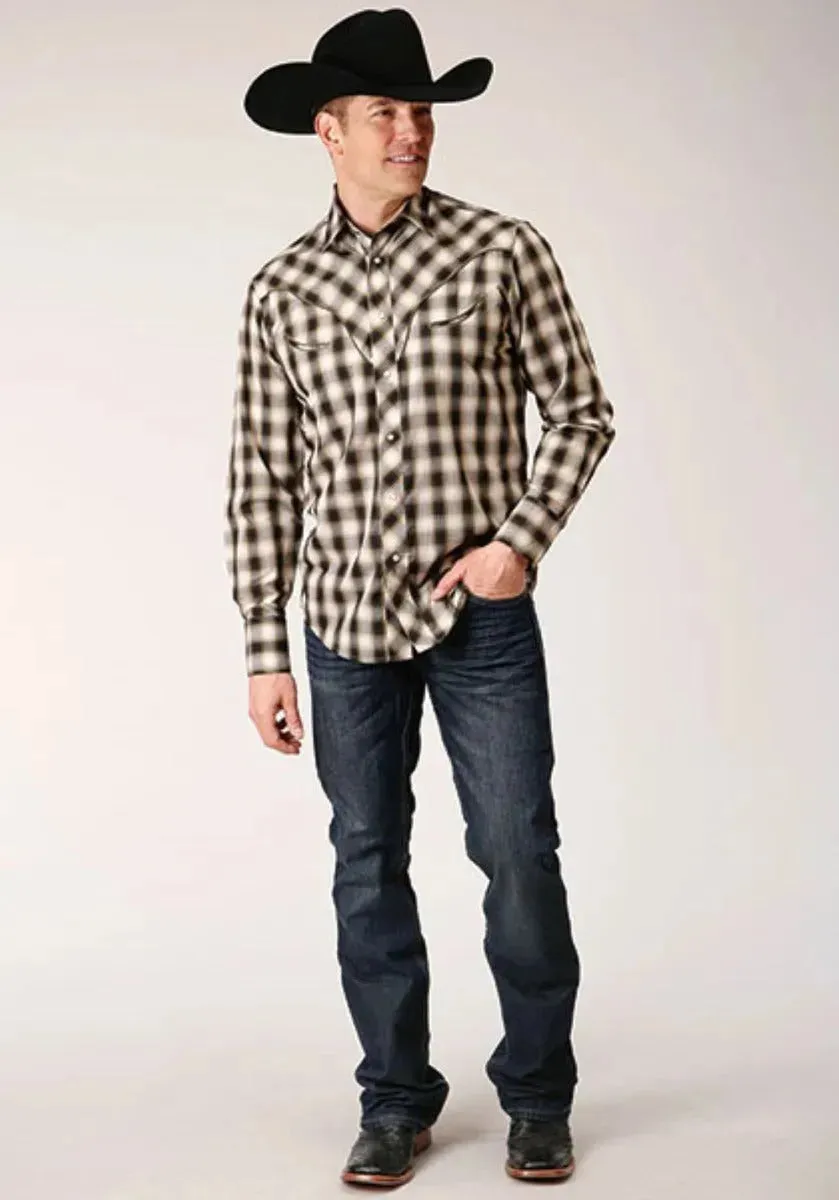 Roper Midnight Olive (Black) - Men's Western Shirt