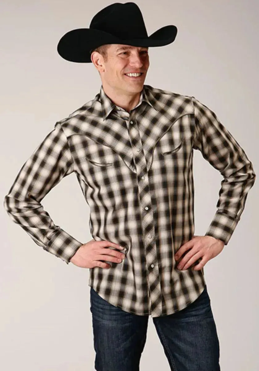 Roper Midnight Olive (Black) - Men's Western Shirt