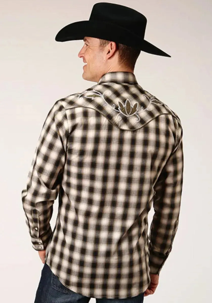 Roper Midnight Olive (Black) - Men's Western Shirt