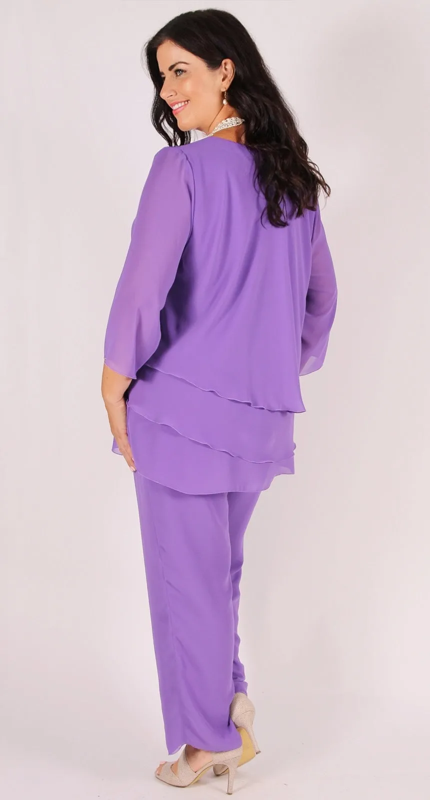 Rosaline Chiffon Layer Top Orchid